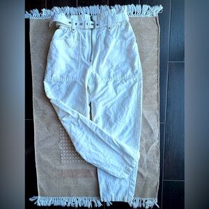 Banana Republic White Linen Blend Pants